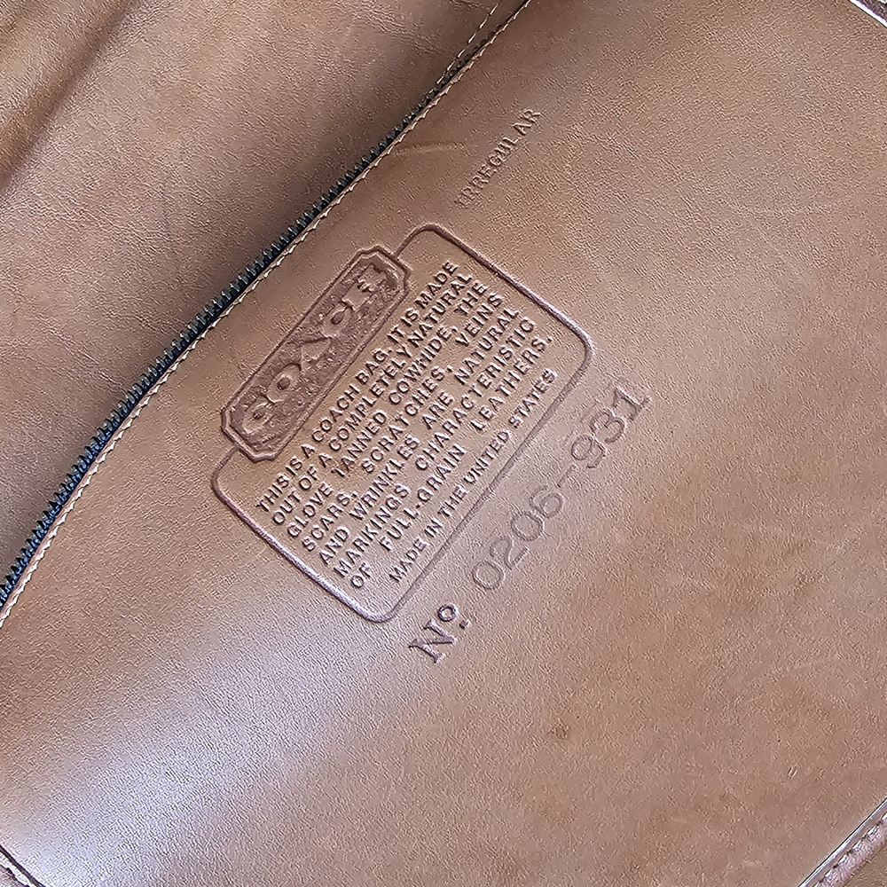 Coach Tan Leather Briefcase with Minimalist Design - Picture 7 of 7
